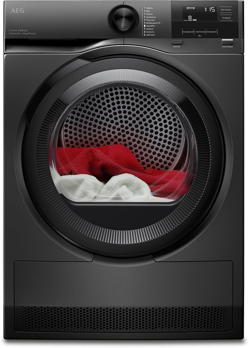AEG TE7ONYX 7000 serie SensiDry® - Warmtepomp droger - Energielabel C - 8 kg — afbeelding 1