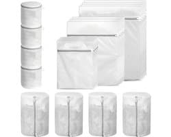 Waszakset van 20 stuks met ritssluiting in 5 maten voor delicate was, ondergoed, sokken en truien, ideaal voor veilig wassen en reizen