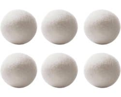 Wasdrogerballen, wollen droger ballen Static & Rimples Reducer Set van 6 Anti -statische stofverzachting en herbruikbare droogballen voor wasserette
