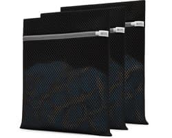BOTC Waszakken - Wasnetten - Set van 3 - 30x40cm - Bescherm je Wasgoed en Wasmachine - Zwart
