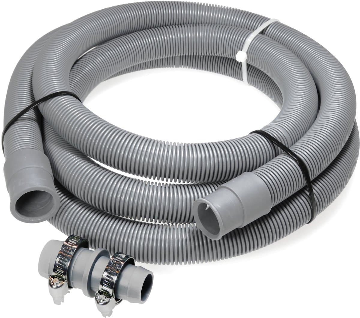 2,5m Dparts afvoerslang verlengset - 19 x 21 mm - wasmachine en vaatwasser afvoer slang verlengen - waterslang verlengslang - wasmachineslang — afbeelding 1
