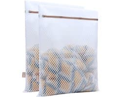 Pure Laundry Club XL Waszakken - Set van 2 Stuks – Groot (50x60 cm) - Extra Grote Wasnetten met Ritssluiting & Beschermflap - Supersterk Anti-Scheur Mesh - Waszakken voor Wasgoed (Truien, Broeken & Schoenen) — afbeelding 1