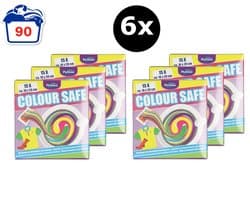 PluShine 6 x Colour Safe Wasmachine Doekjes - Anti-kleurdoorloop Doekjes - Kleurbeschermer – 6 x 15 Doekjes - Behoudt Kleur van Kleding - Totaal 90 Doekjes