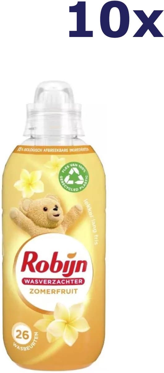 Robijn Wasverzachter Zomerfruit 650 ml 26 wasbeurten Doos 10 fles — afbeelding 1