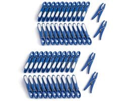 culiclean Knijpers bloem (48 stuks klassiek blauw-wit) Premium wasknijpers