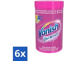 6 x Vanish Oxi Action - Veilige Kleur - Vlekkenverwijderaar Poeder - Zonder Bleek - Gekleurde Was - 1.5 Kg - Vlekkenverwijderaar - Waspoeder - Gekleurde Was - Wasmiddel - Vlekken Verwijderen