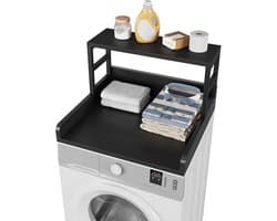 Ruimtebesparend Aanrecht voor Wasmachine en Droger met Plank - Snelle Montage en Veilig Ontwerp