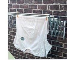 wasdroogrek met grote capaciteit opgewaardeerde versie, droogrek kleding, waslijn roestvrij staal, vouwen binnen en buiten 100x14x3cm — afbeelding 1
