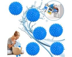 Drogerballen - Set Van 6 Stuks - Herbruikbaar - Wasdrogerballen - Droogballen - Wasbollen - Dryerballs - Duurzaam Drogen Van De Was - Energiebesparend - Sneller Droog - Anti-Kreuk - Was - Wasmachine - Blauw