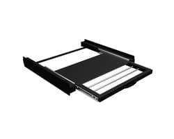Bodo® Stapelkit - Tussenstuk met Handdoekhouder en Plank - Wasmachine en Droger - Zwart