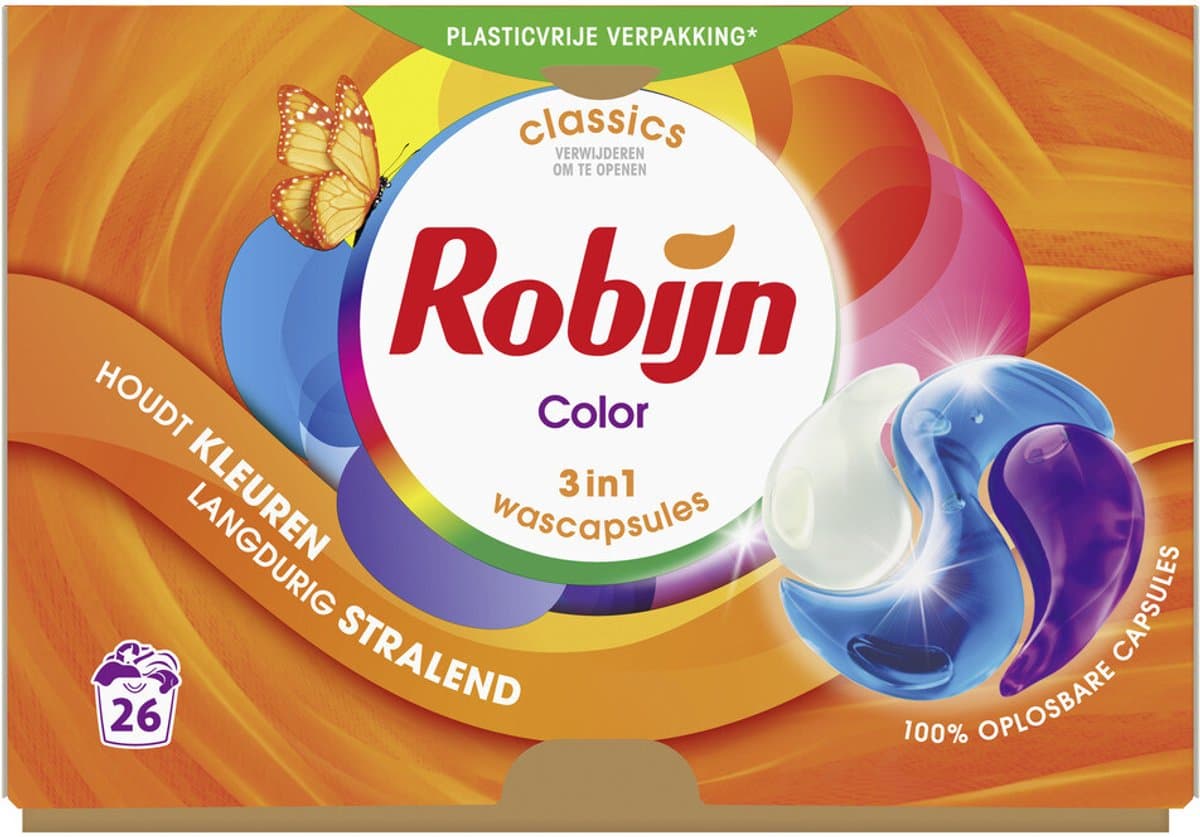 Robijn Wascapsules 3-in-1 Color - 26 stuks — afbeelding 1