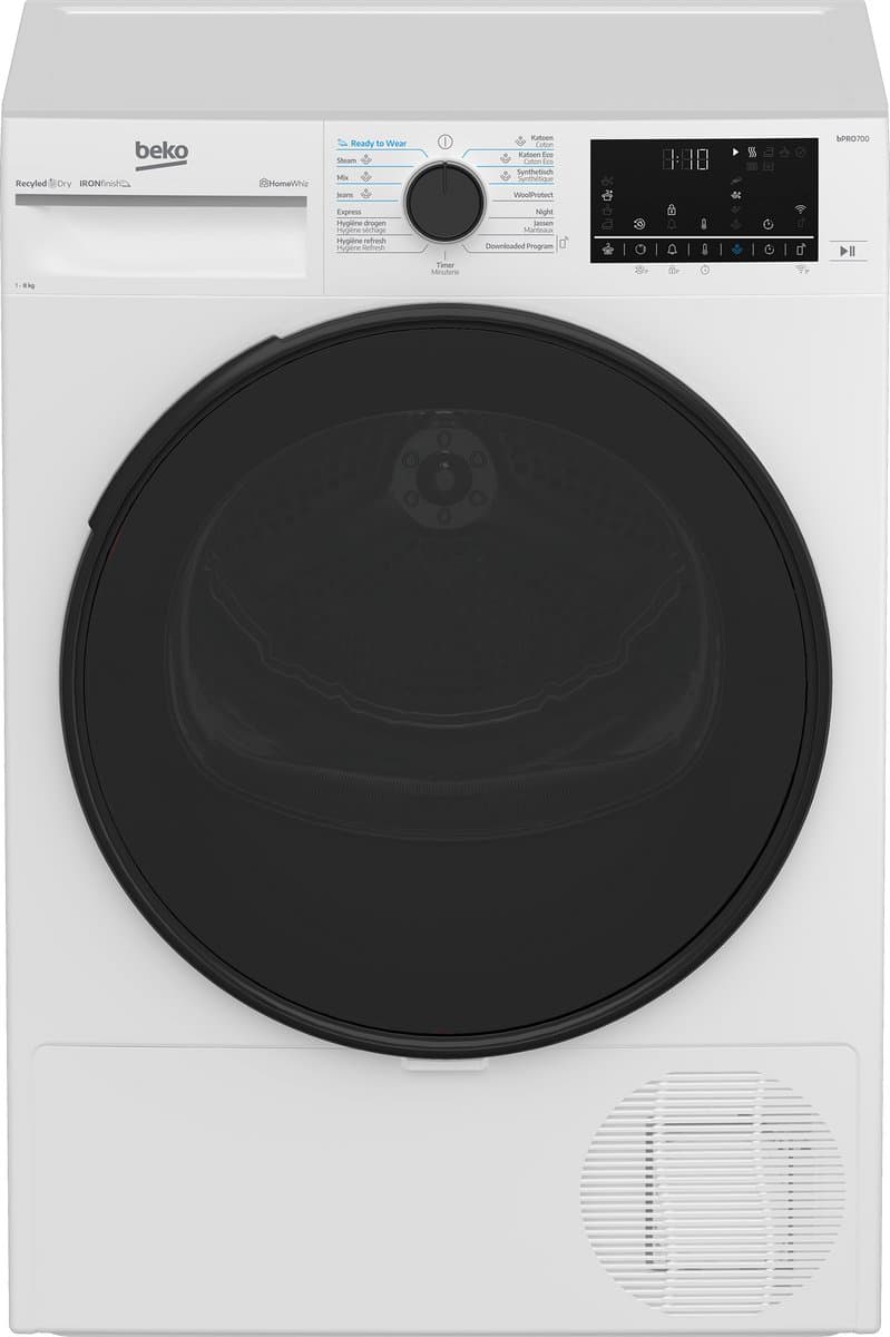 Beko B5T4824W - IronFinish - WiFi - 8kg warmtepompdroger — afbeelding 1