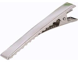 100 Stuks Zilveren Krokodillenklemmen 7,1 cm - Metalen Haarspeldjes voor Knutselen en Styling