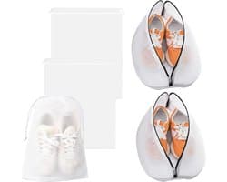 Net Waszak voor Schoenen - Set van 2 Stuks - Wasmachinebestendige Zakken met Rits - Ideaal voor Sneakers en Sokken - Afmetingen 24 x 24 x 42 cm