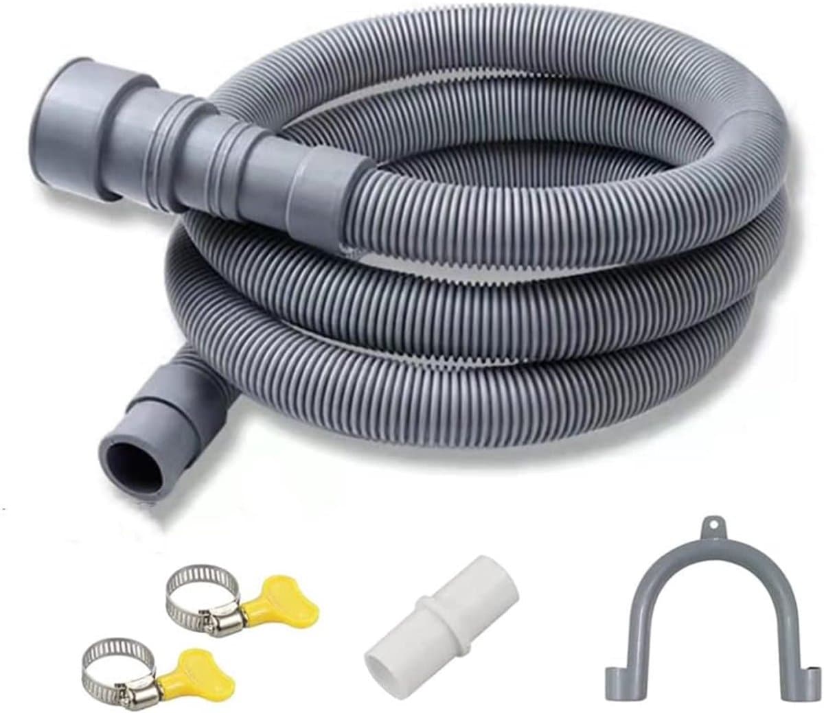 Afvoerslang voor wasmachine, universele afvoerslang, afvoerslang voor wasmachine, waterafvoerslang, universele afvoer voor wasmachines en vaatwassers (3 m) — afbeelding 1