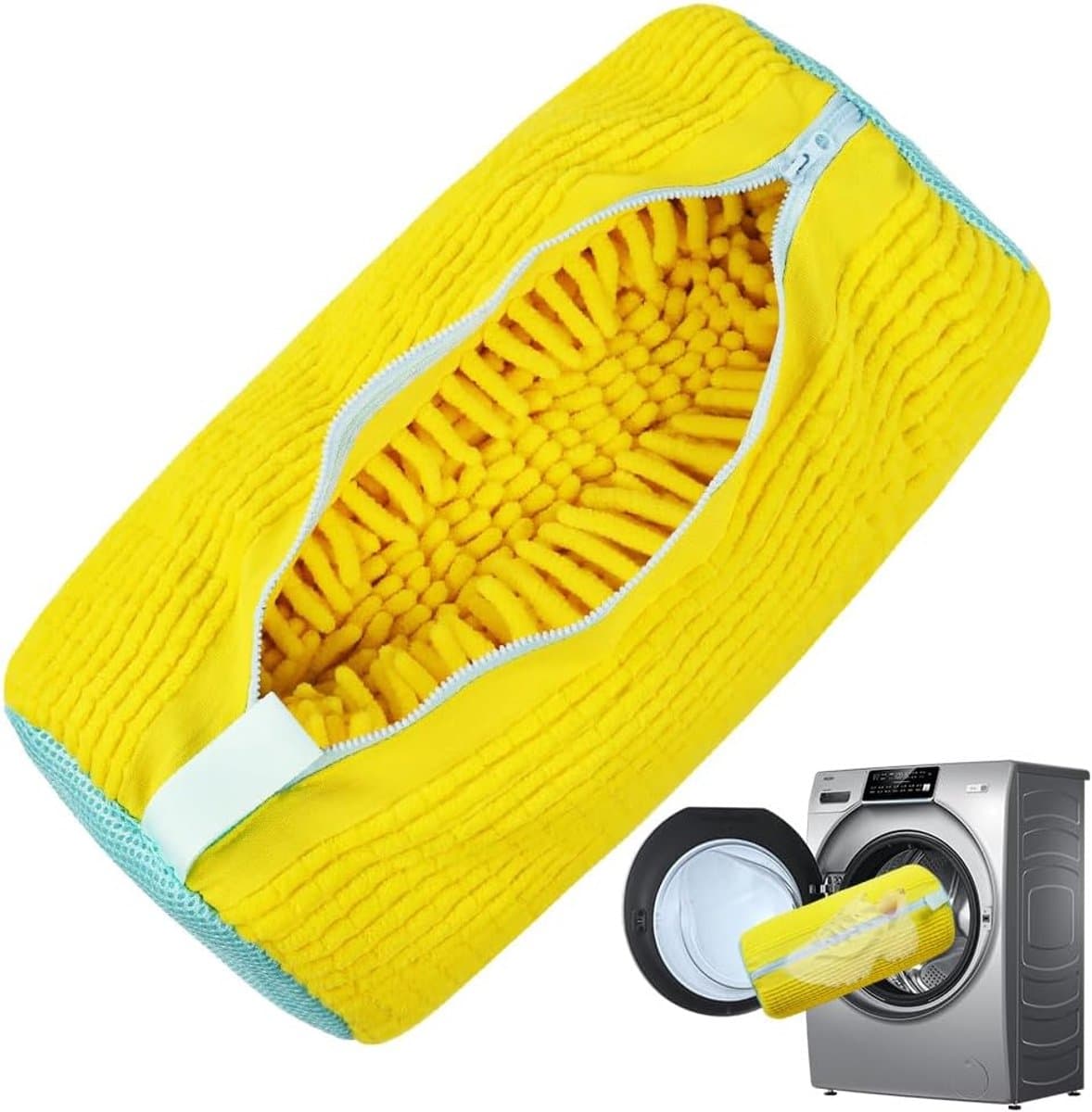 Famanu – Schoenenwaszak met ritssluiting - herbruikbare waszak voor wasmachine - bescherming van schoenen en textiel — afbeelding 1