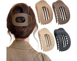 4x Grote Platte Haarclips voor Dames - Sterke Grip, Eendensnavel Klem voor Dun en Dik Haar — afbeelding 1