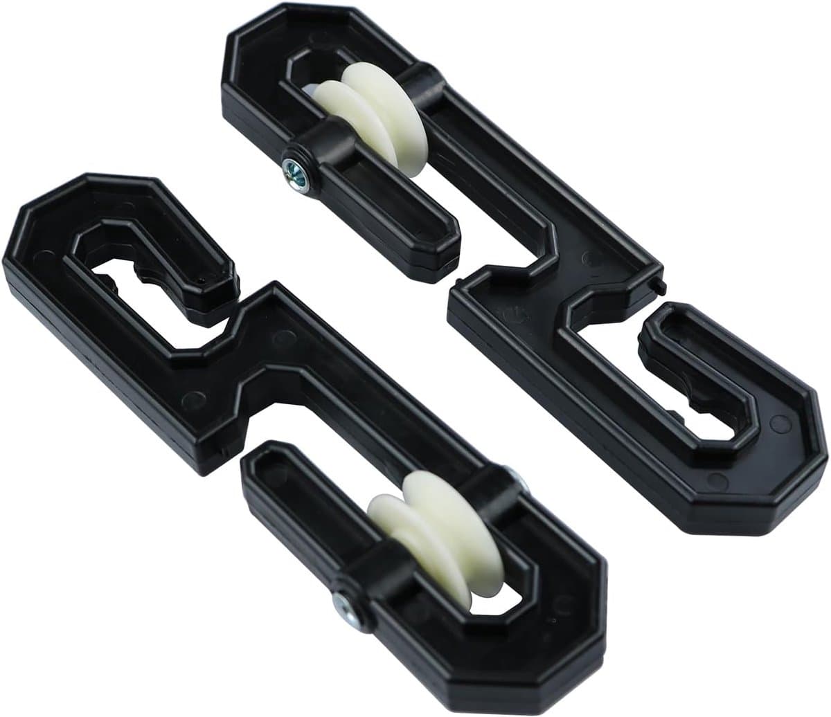 2-Pack waslijnspanners van kunststof voor waslijnklemmen. Voorkomt klitten en draaien van de waslijn. S-vormige waslijnspanner voor lange en zware waslijnen - Zwart. — afbeelding 1