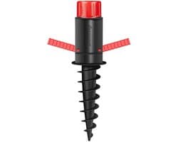 TOVBMUP Parasolstandaard - Grondanker - Grondanker voor gebruik op strand of grond - Geschikt voor parasolstokken met een diameter van 32 mm - Zwart
