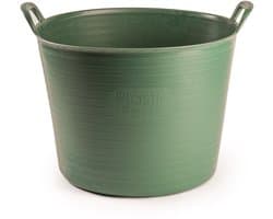 Plasticforte Flexibele kuip of emmer - groen - 42 liter - stevig kunststof - 45 x 38 cm - Afvalbak - Wasmand - Opbergmand