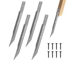 Grondankers set van 4 - thermisch verzinkt - 44,5 x 4 cm - eenvoudige installatie voor schommels - ShopVlot