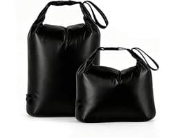 Waszak voor op reis 34 x 51 cm - waterdicht nylon - vuilwaszak met kliksluiting - ruimtebesparing tot 50% - ShopVlot