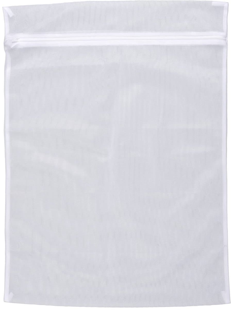 Wasnet, geschikt voor 3 kg kleding, waszak met ritssluiting voor de wasmachine, spaart fijne was, sokken & Co. bij elke wasbeurt, kookvast, van hoogwaardig polyester, 50 x 70 cm, wit — afbeelding 1