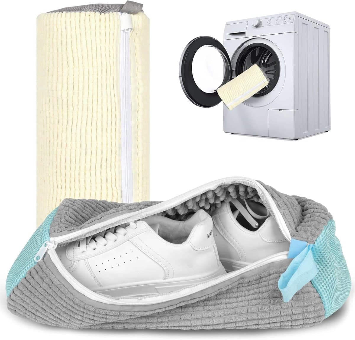 SnelShoppen - Schoenenwaszak set van 2, wasmachine vriendelijk, schoenenwaszak voor dieptereiniging, hoogwaardige materialen, ideaal voor sport- en ca — afbeelding 1