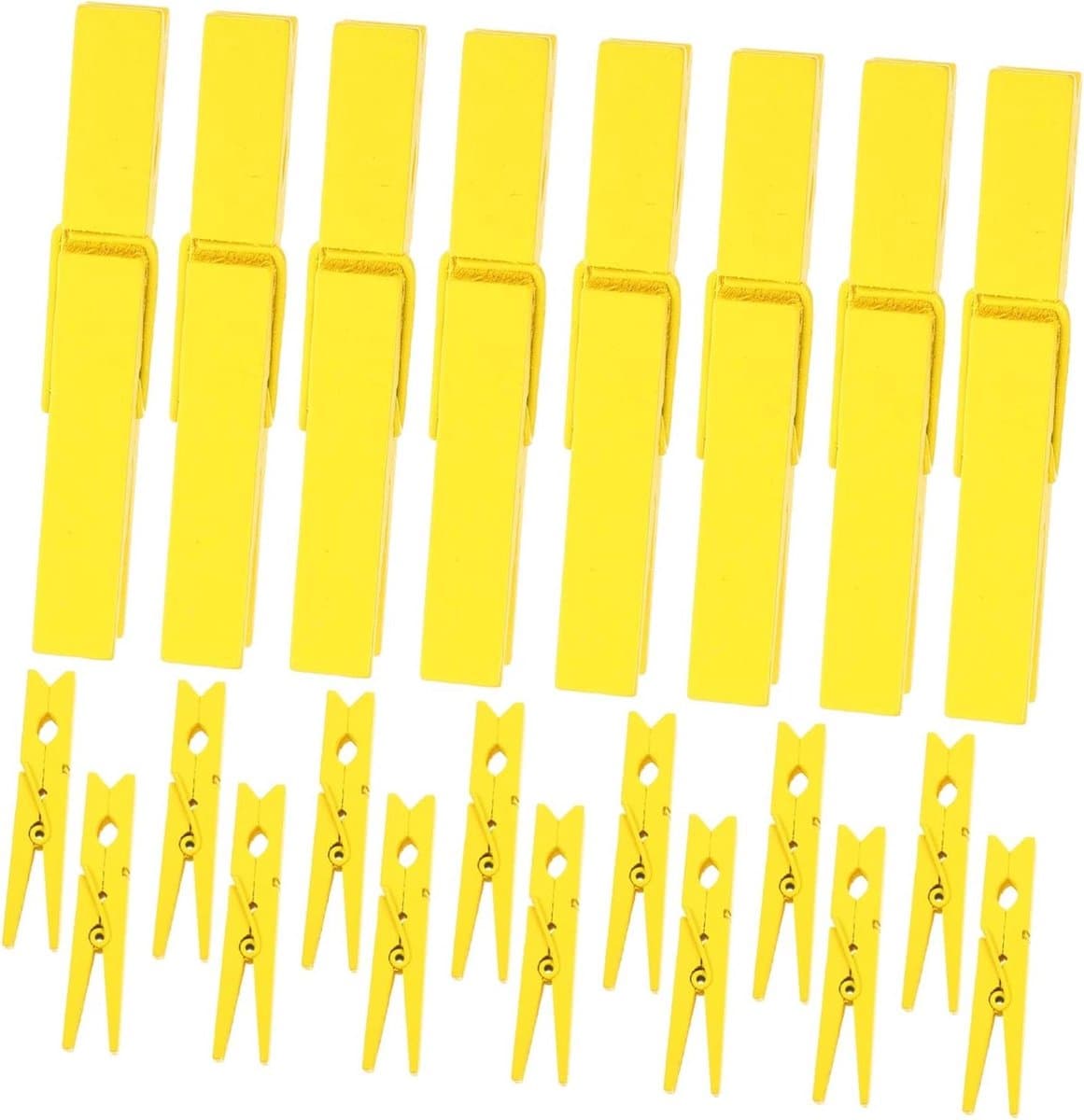 Houten Wasknijpers - Kledingklemmen Pin - Kleding Drogen - Duurzaam Hardhout Metaal - 7.5 cm - Niet gespecificeerd — afbeelding 1