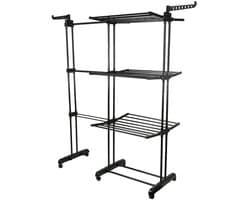 Chelsey-store - Droogrek inklapbaar - Wasrek staand - Droogrek staand inklapbaar - XXL-capaciteit - 170 × 143 × 49 cm