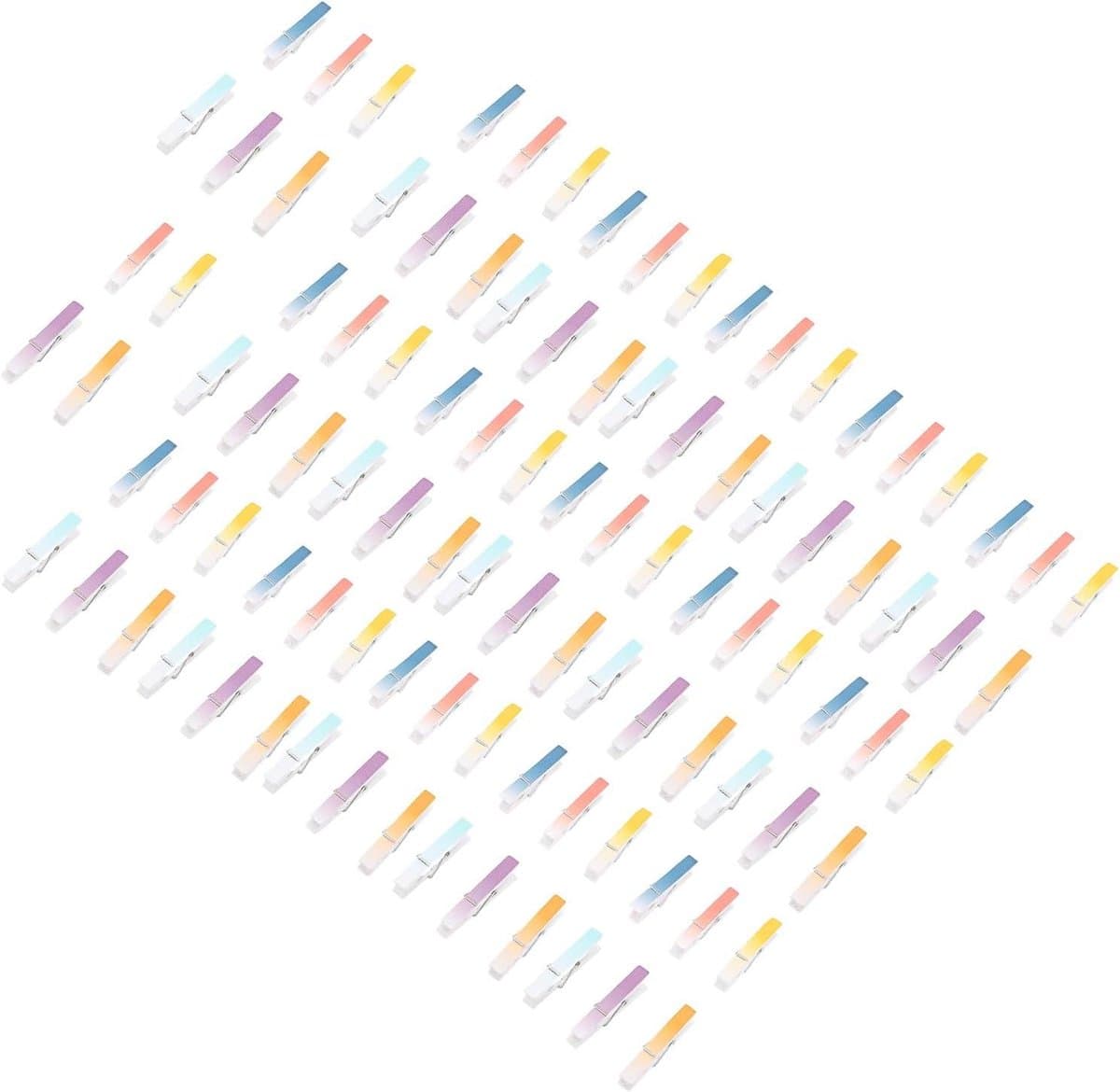Houten Wasknijpers - Kleurrijke Clips - Handwerk en Decoratie - Geurloos Berkenhout - 100 stuks - Multicolor — afbeelding 1