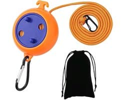 Intrekbare Waslijn - Drooglijn Buiten - Kleding Drogen - Winddichte Klemmen - 8 Meter - Stijl 1 Set