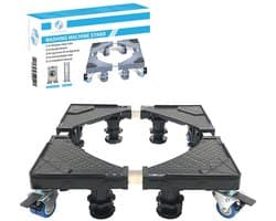 Dailygoods- Wasmachine Verhoger XL 500KG Capaciteit - Verstelbare Meubelroller - Multifunctioneel - Wasmachinebasis - 8 Poten/4 Wielen - Maximale Stabiliteit