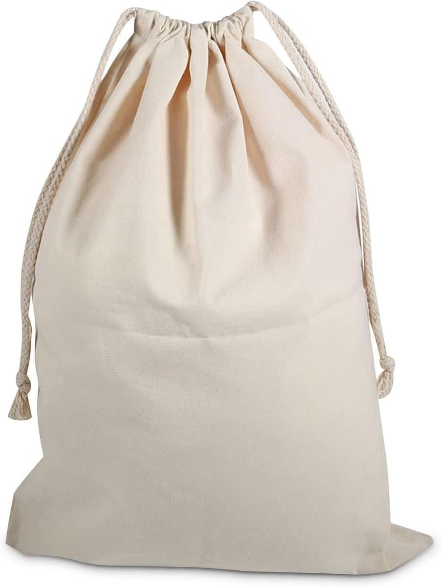 Wasbare Katoenen Waszak met Touwsluiting voor Vuile Kleding - Ideaal voor Studenten en Thuisgebruik (30x40cm) — afbeelding 1