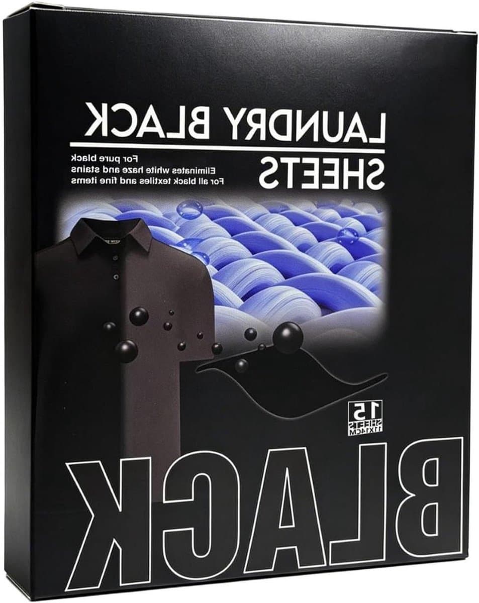 Textielverf Vellen - Kleurherstel Vellen - Kleding Opfrissen - Universeel Wasmachine Geschikt - 15 Stuks - Zwart — afbeelding 1