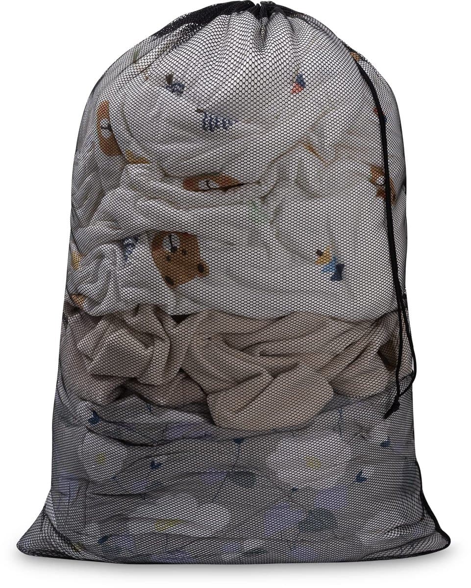 Waszak voor de wasmachine - 70 x 90 cm, zwart, voor delicate kleding — afbeelding 1