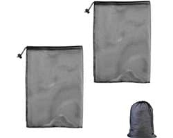 Grote Wasnetzakken met Koord - Set van 2, 70x90cm, Ideaal voor Kleding, Beddengoed en Speelgoed