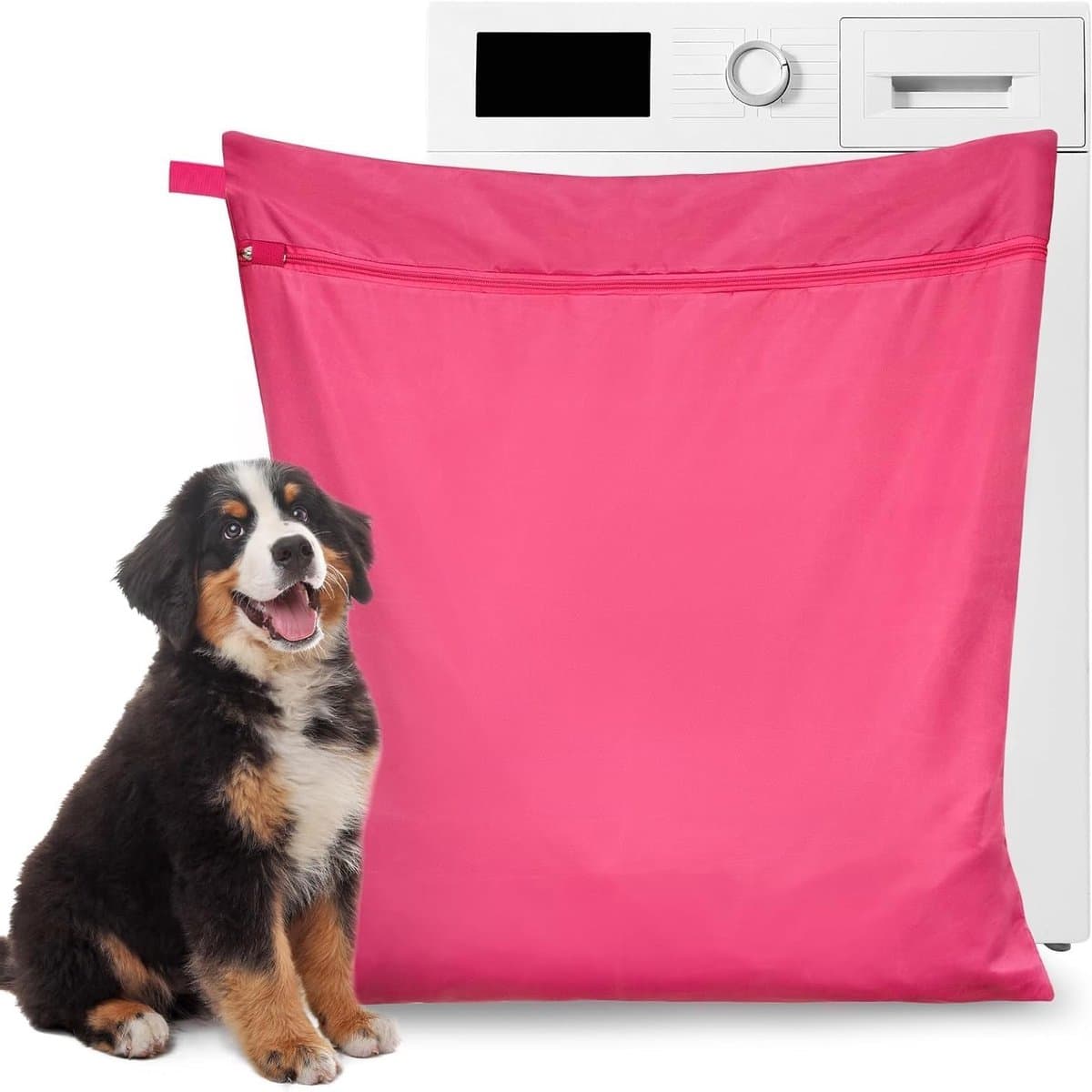Waszak voor dierenhaar van scheurbestendig polyester, 70 x 60 cm, ideaal voor beddengoed en delicate huisdieren, met anti-drop rits en fijn gaas voor optimale bescherming — afbeelding 1