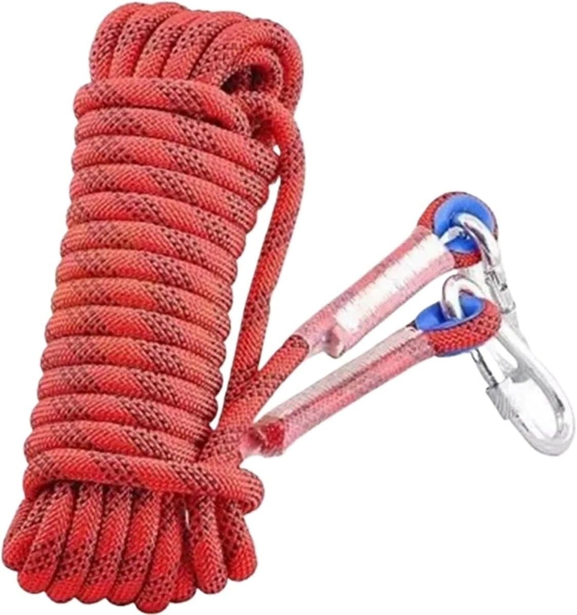 Waslijn Draad - Droogtouw Buiten - Kleding Drogen - Winddicht Ontwerp - 20 Meter - Rood — afbeelding 1