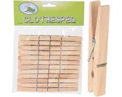 Houten Wasknijpers 24 stuks - wasknijper - hout -houten wasknijpers — afbeelding 1
