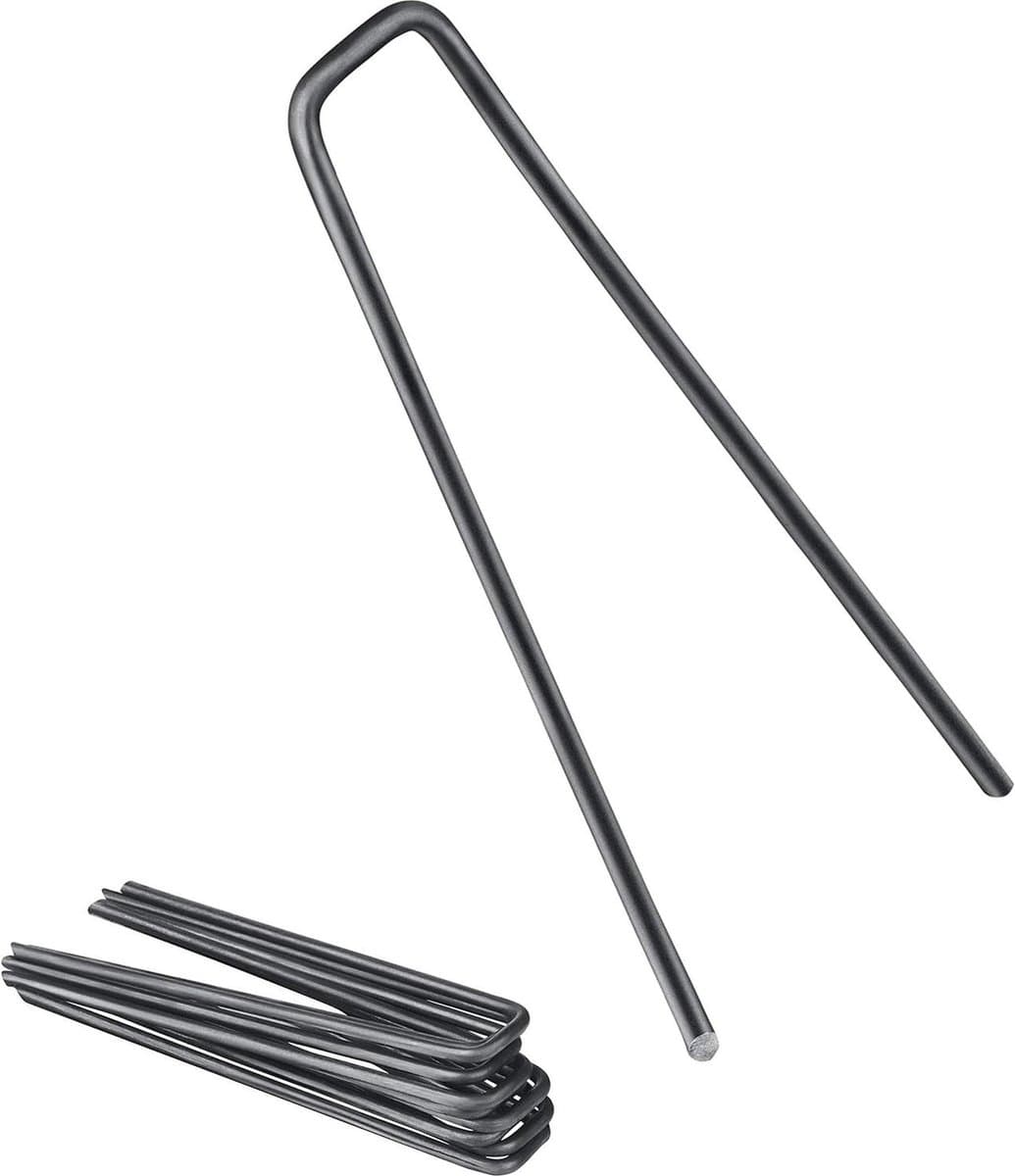 Grondanker met platte kop - grondnagels van niet verzinkt koolstofstaal voor onkruidvlies - tuinvlies - onkruidfolie - schutting & net of camping (200 100x13x29 mm) — afbeelding 1