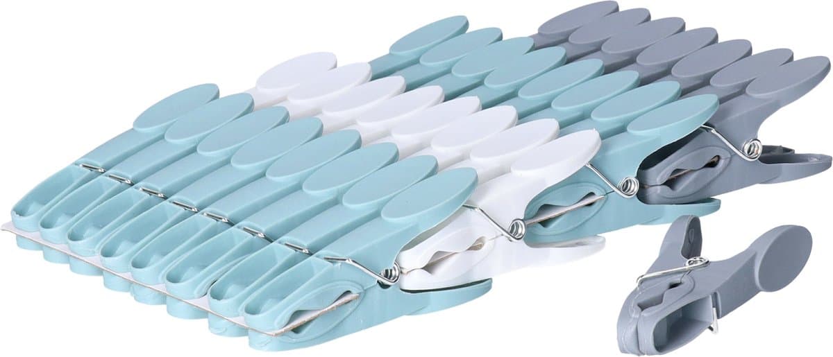 5five Wasknijpers - 32x stuks - gekleurd - kunststof - 8,5 cm - was ophangen — afbeelding 1