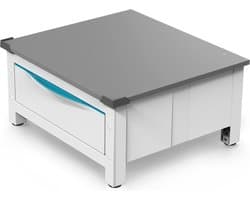 Verhoger voor Wasmachine of Droger met Uittrekbare Lade 28 L - Technopolymeer, Max. 250 Kg, Wit