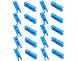 Houten Clips - Mini Pinnen - Knutselprojecten Versieren - Natuurlijk Hout - 100 Stuks - Blauw