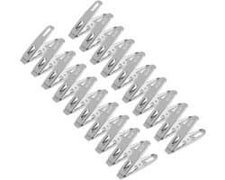 Dailygoods- Kledingpinnen 20 stuks - Roestvrij Staal - Antislip - Duurzaam - Winddicht - Klemcapaciteit - Wasknijpers