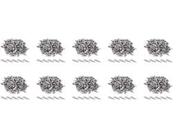 Metalen Klemmen - Krokodil Clips - Doe-het-zelf Projecten - Sterke Geleiding - 1000 Stuks - Zilverkleurig