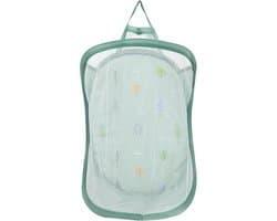 Opvouwbare wasmand voor kinderen in klein formaat - Groen - Wandmonteerbaar - Polyester - Ideaal voor kinderzitje, speelgoed en wasopslag