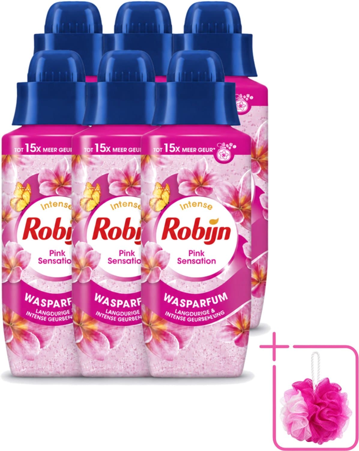 6 x Robijn – Wasparfum – Intense Pink Sensation – 342 ml - Bulkverpakking - Wasparfum - Wasgeur — afbeelding 1
