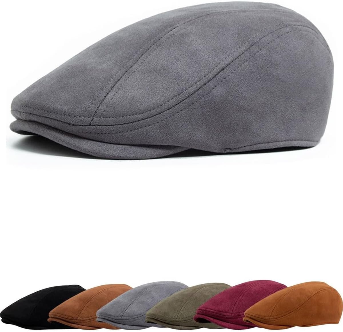 Baskenpet voor heren, platte pet van tweed — afbeelding 1