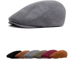 Baskenpet voor heren, platte pet van tweed